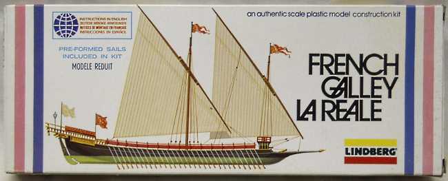 Lindberg French Galley La Reale, 834 plastic model kit